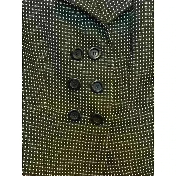 Suit Studio Size 8 Blazer Jacket Button Collared Black White Womens Workwear - Picture 4 of 4